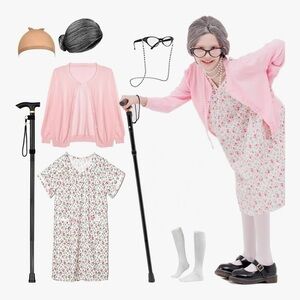 Old Lady/100 Days of School Kid’s Costume